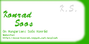 konrad soos business card