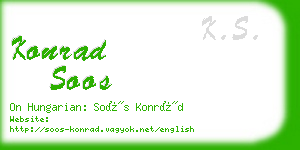 konrad soos business card